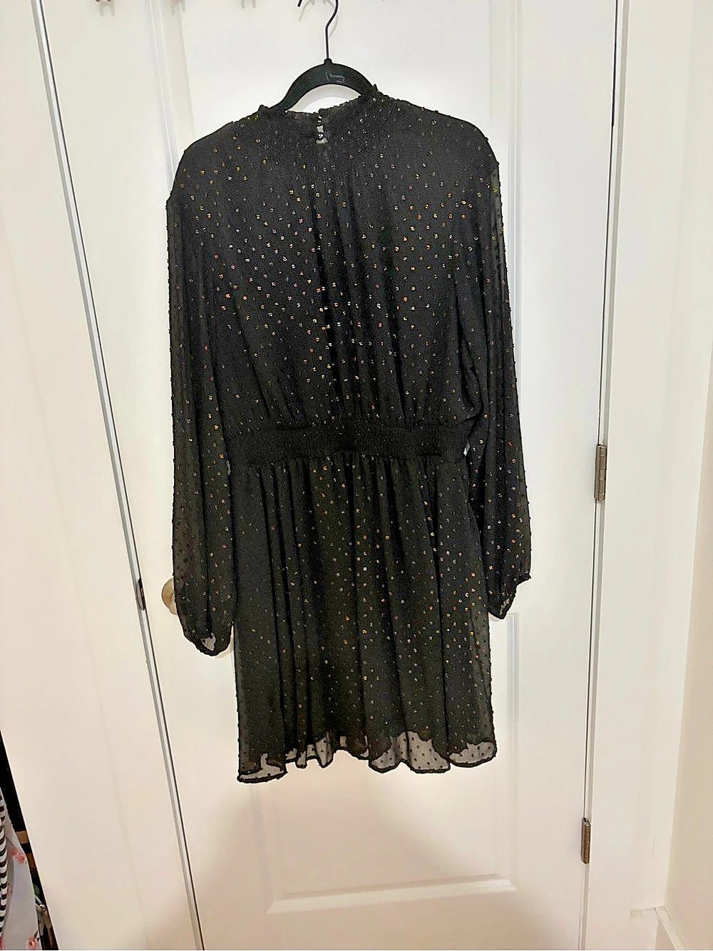 TORRID Clip Dot Mock Neck Mini Dress Black & Pink Size 1
